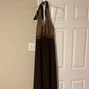 Brown/copper halter dress. Size 8